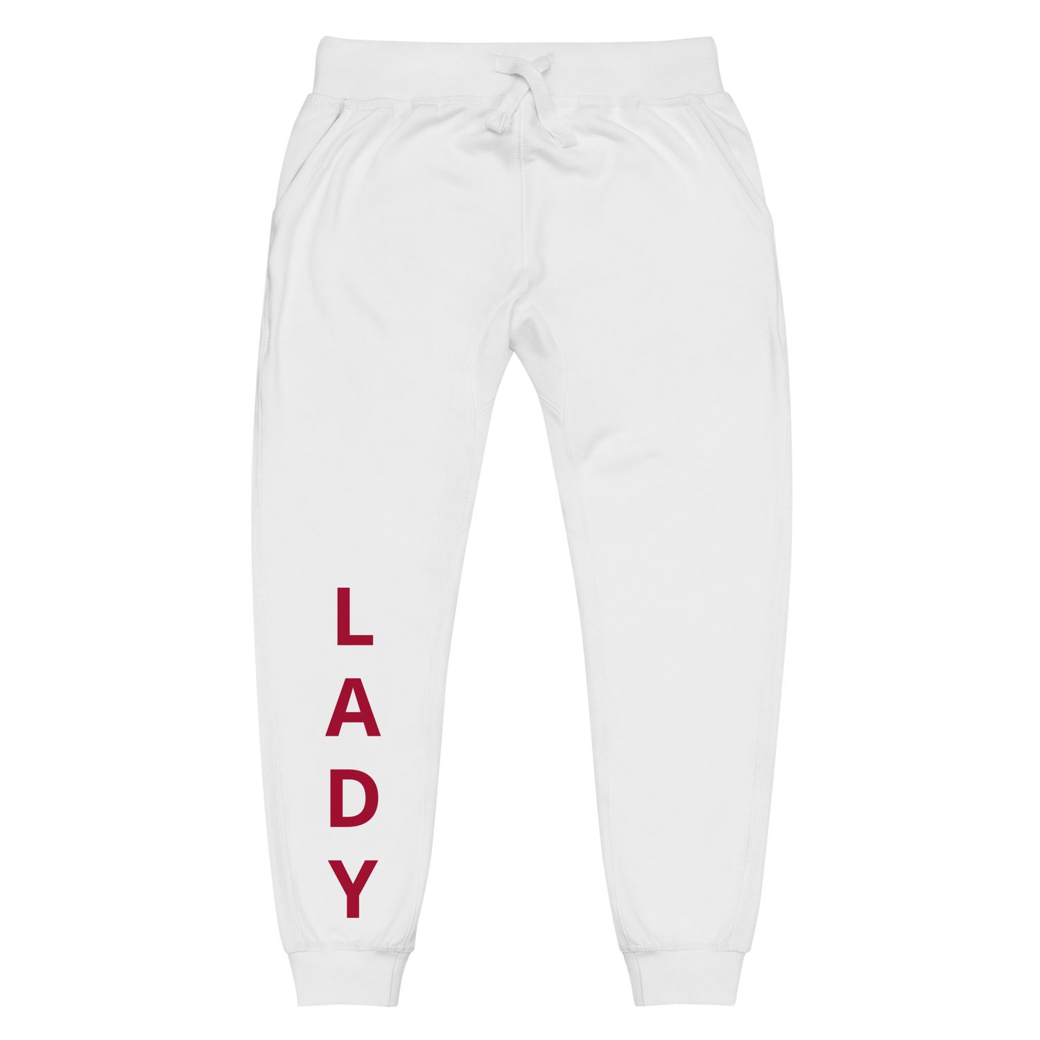 White Fleece Sweatpants