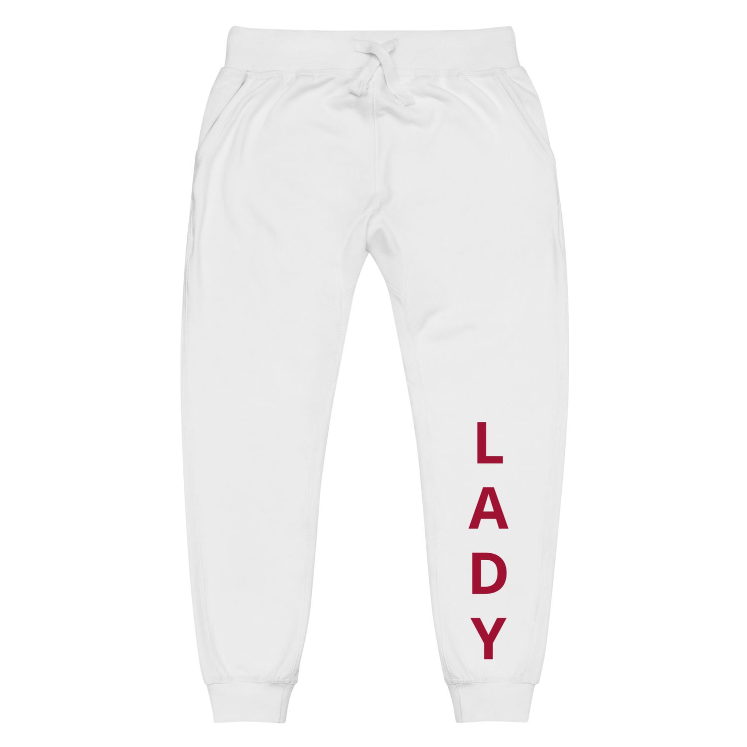 White Fleece Sweatpants