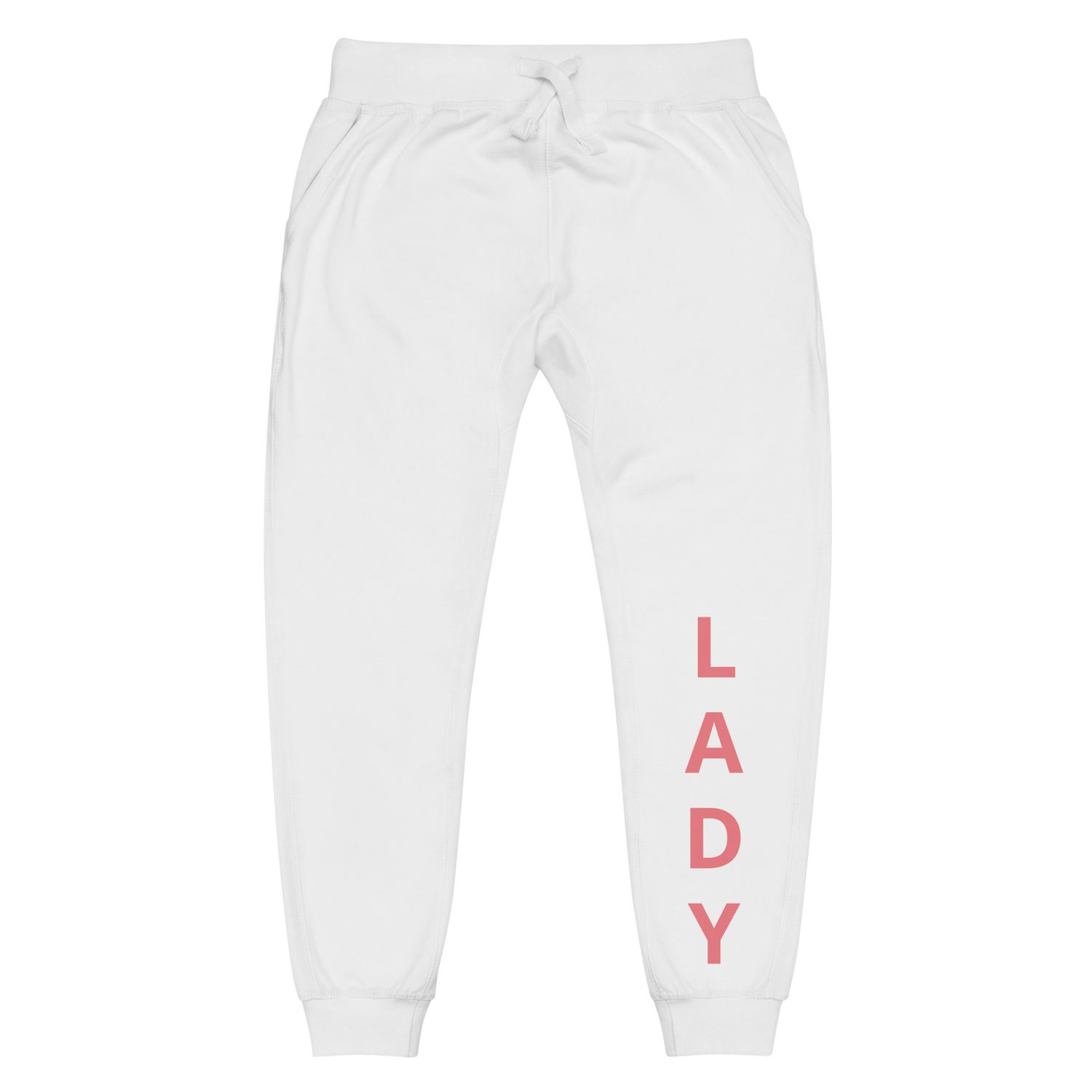 White Fleece Sweatpants