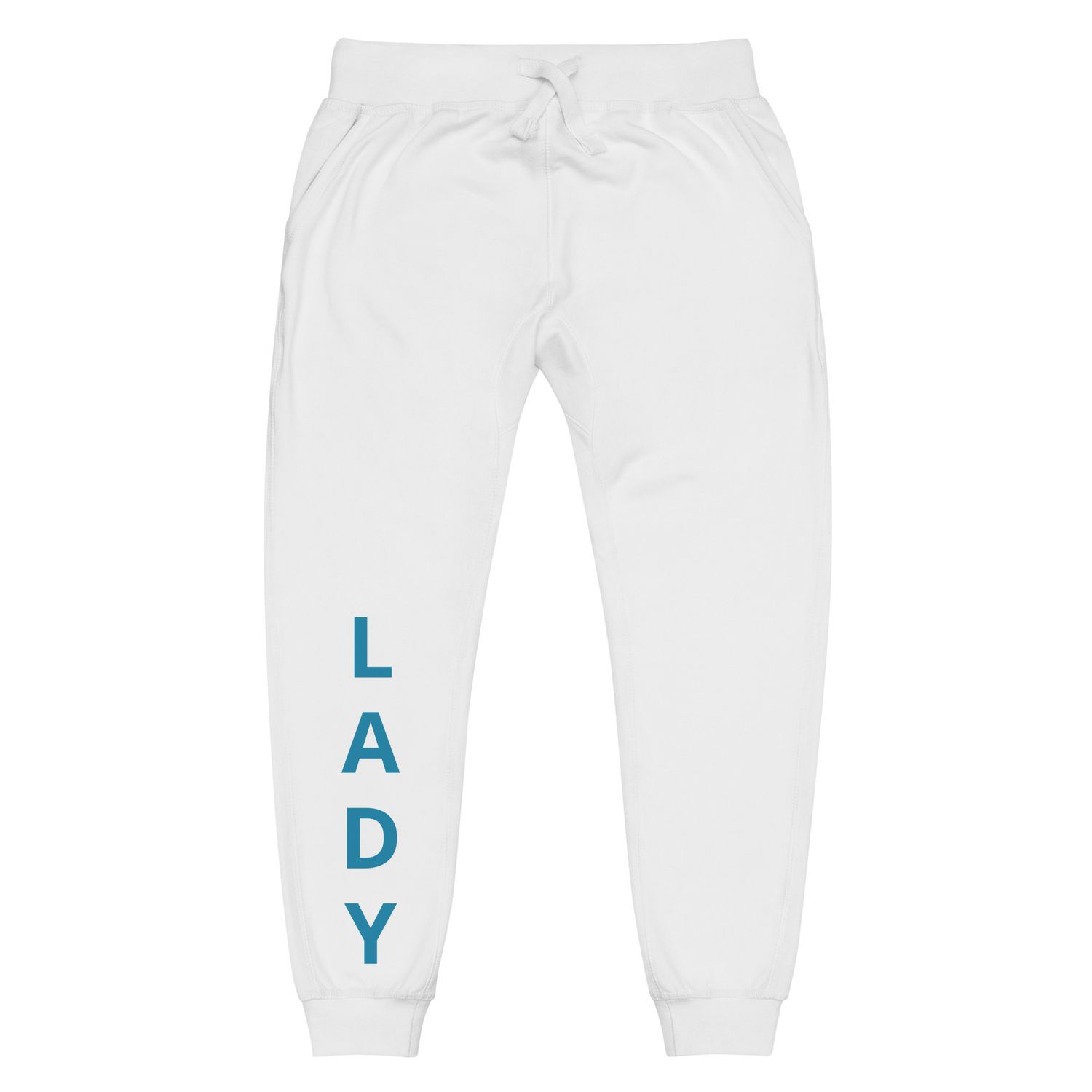 White Fleece Sweatpants