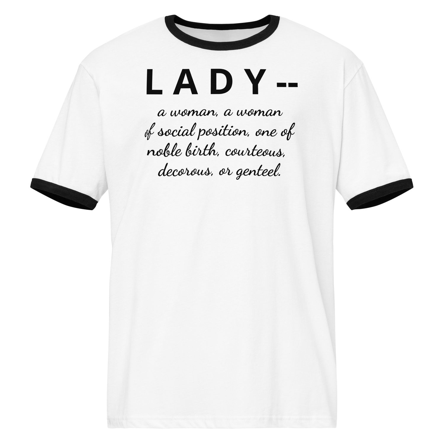 Black White Ringer T-shirt