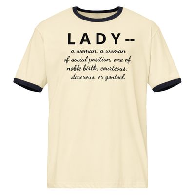 Natural, Midnight Navy Ringer T-shirt
