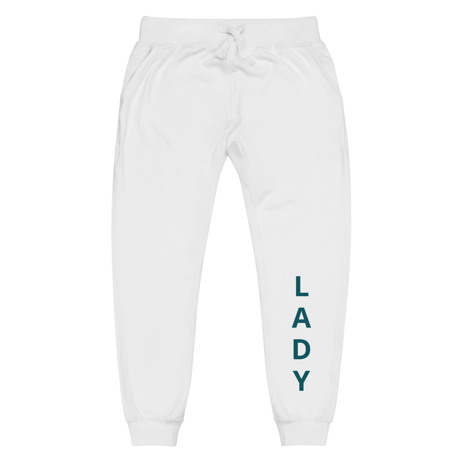 White Fleece Sweatpants