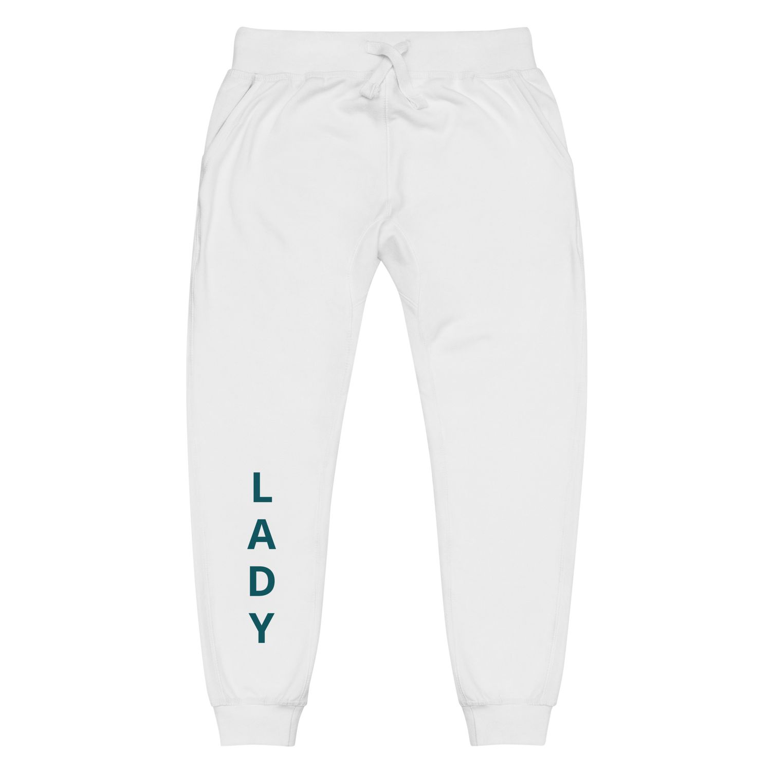 White Fleece Sweatpants