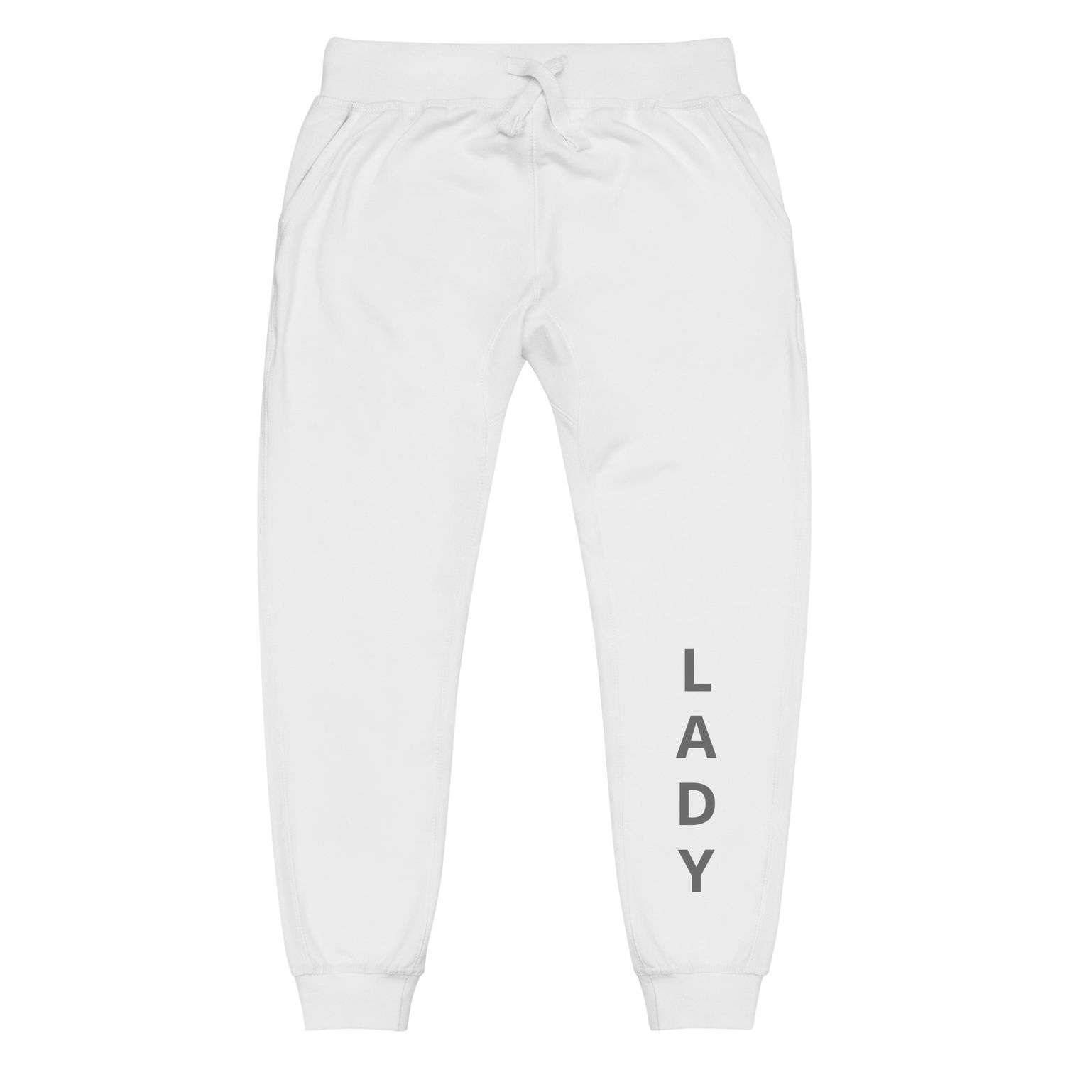 White Fleece Sweatpants