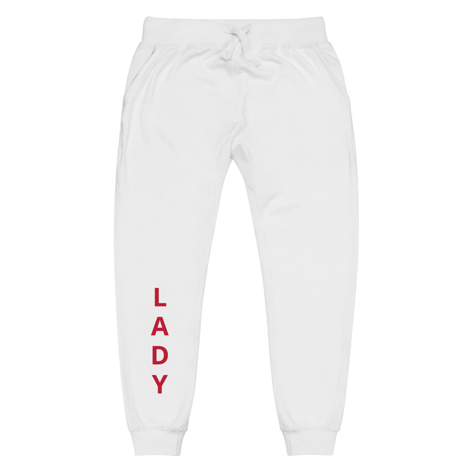 White Fleece Sweatpants