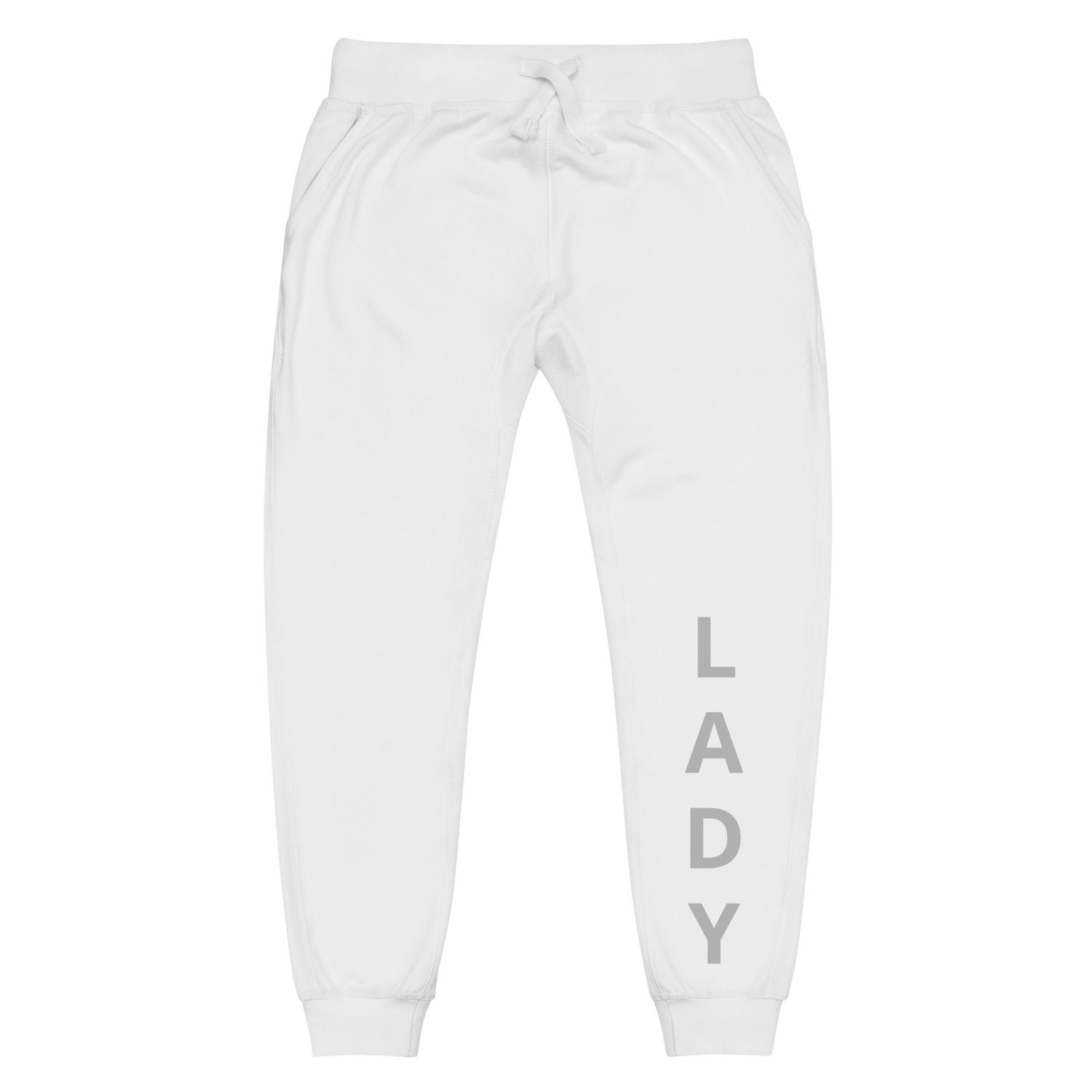White Fleece Sweatpants