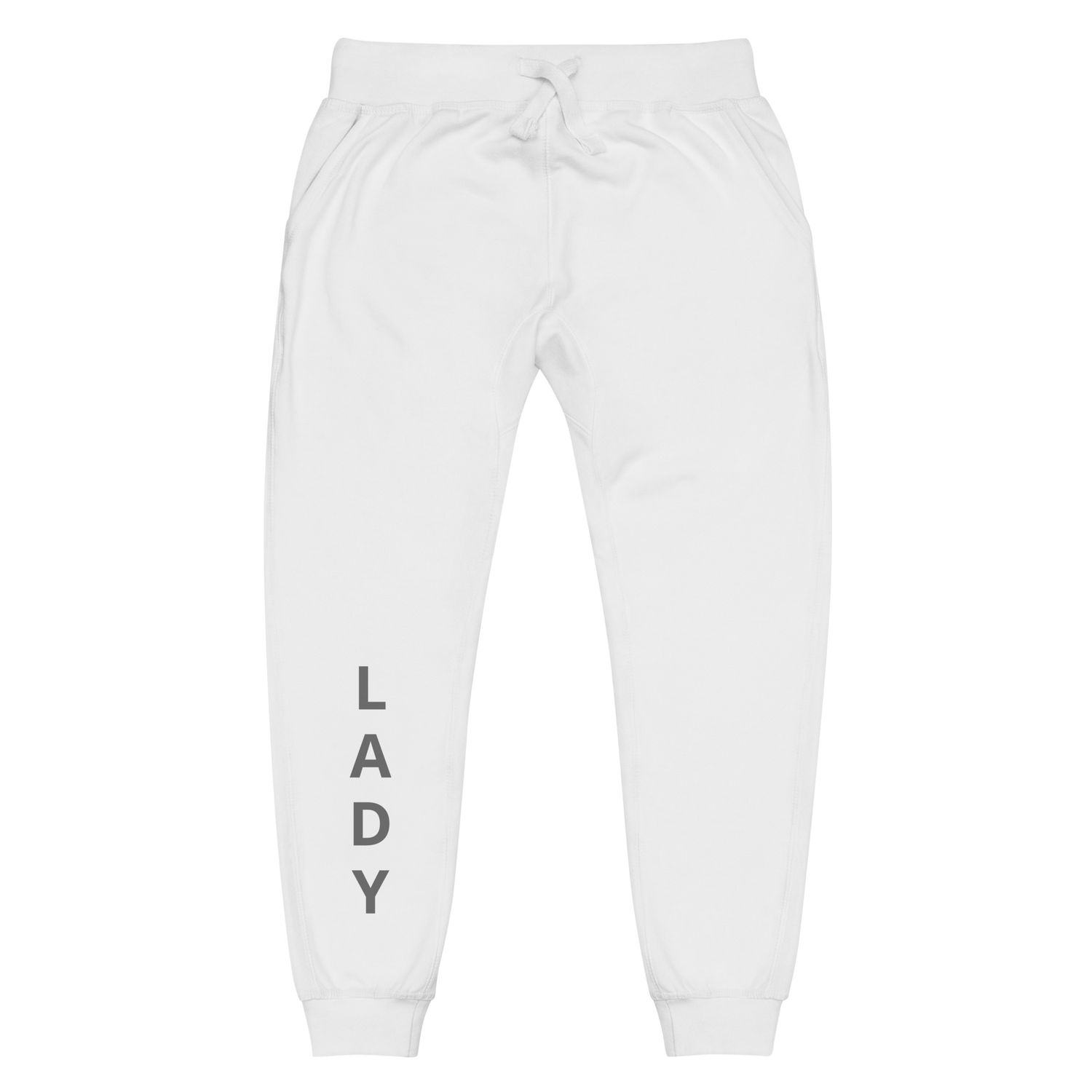 White Fleece Sweatpants