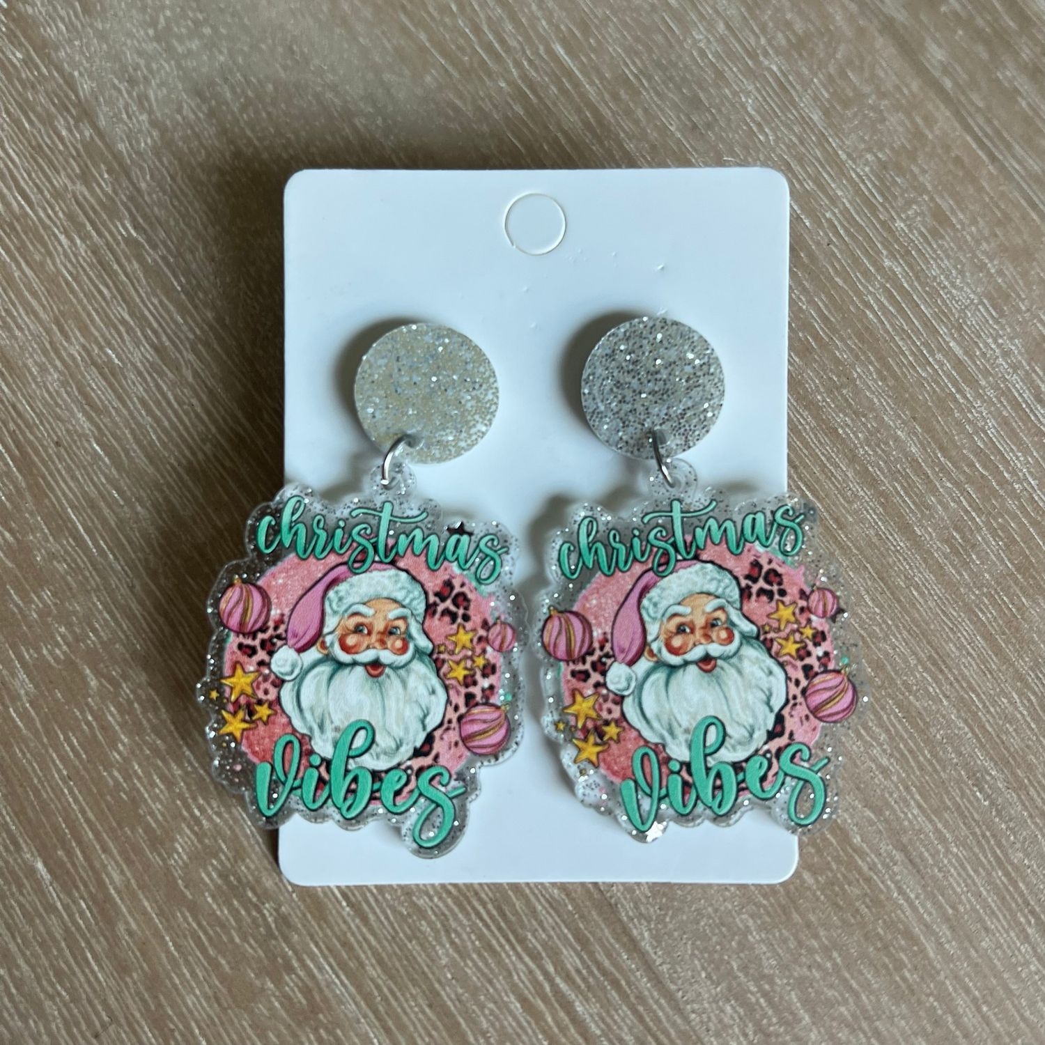 Christmas Vibes - Santa acrylic earrings