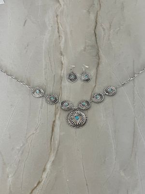 Western necklace + earring set