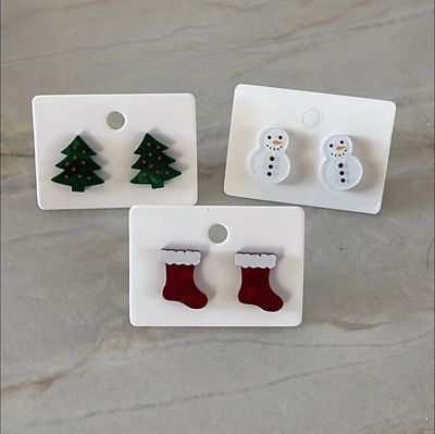 Acrylic Christmas Studs