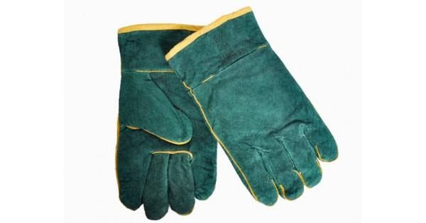 Green welding gloves (Wrists)