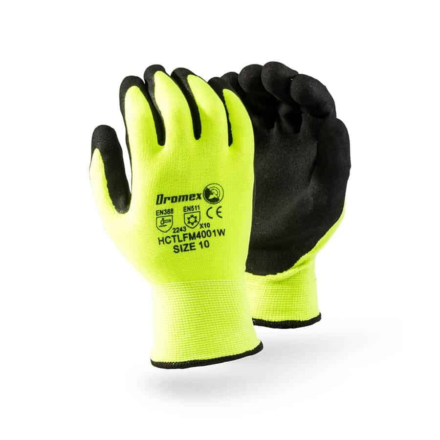 HI-VIZ THERMAL GLOVES Size 9