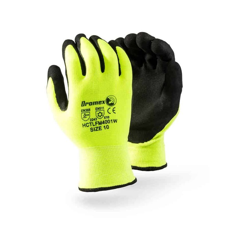 HI-VIZ THERMAL GLOVES Size 9