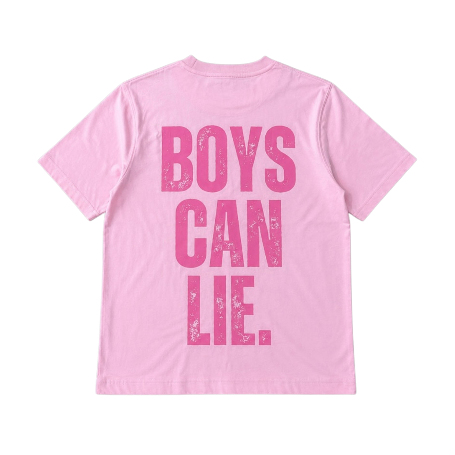 BOYS CAN LIE TEE. [PINK]