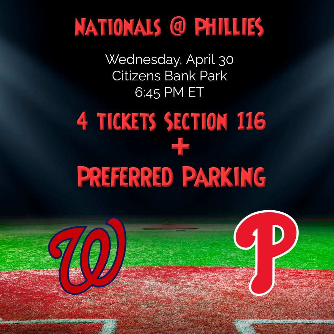 03.08.25 🏟️ Wednesday, April 30 – Washington Nationals @ Philadelphia Phillies