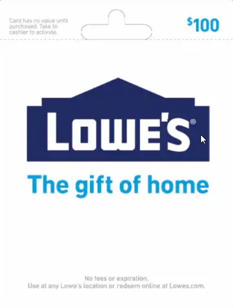 06.13.25 $300 in Lowe&#39;s Gift Cards - 3 WINNERS