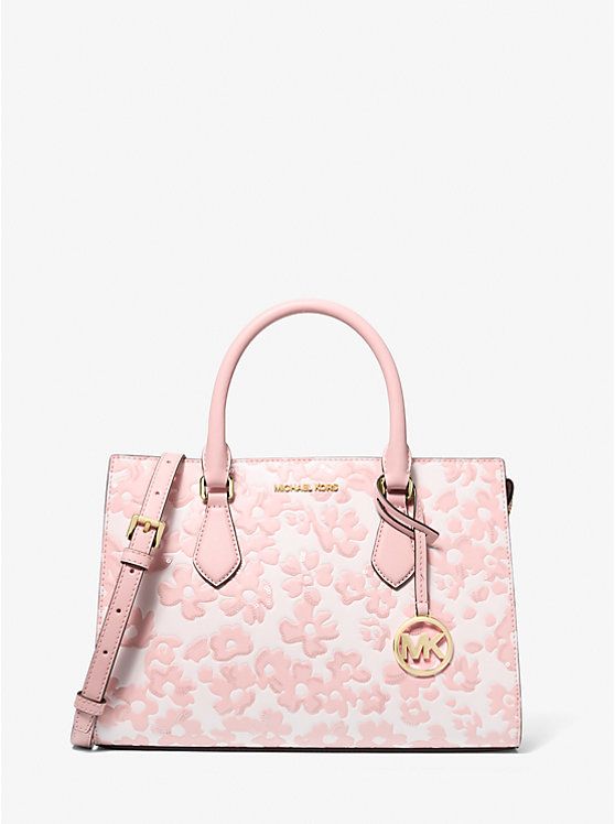 07.27.25 Michael Kors Sheila Medium Sequined Floral Print Satchel &amp; Wallet