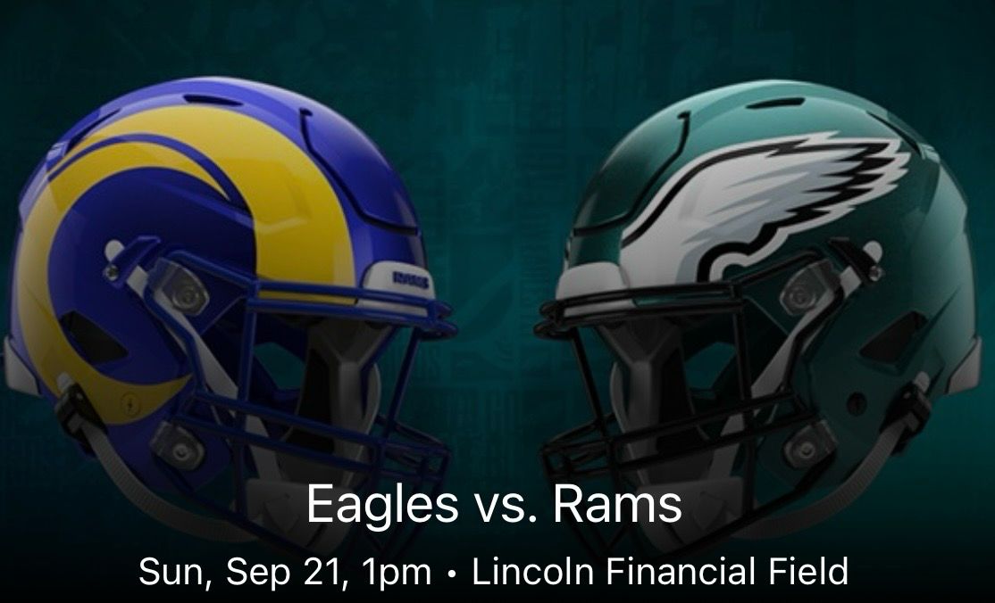 09.01.25 Eagles vs. Rams Sunday, September 21 1pm
