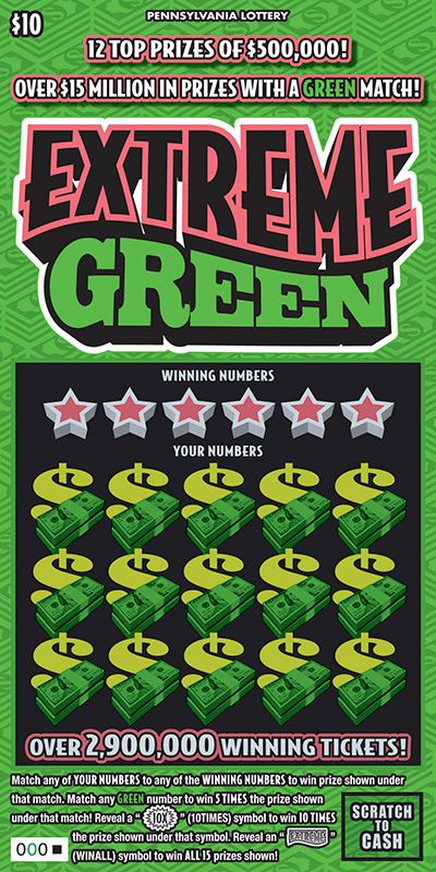 09.25.25 Extreme Green PA Scratchers - Complete Book