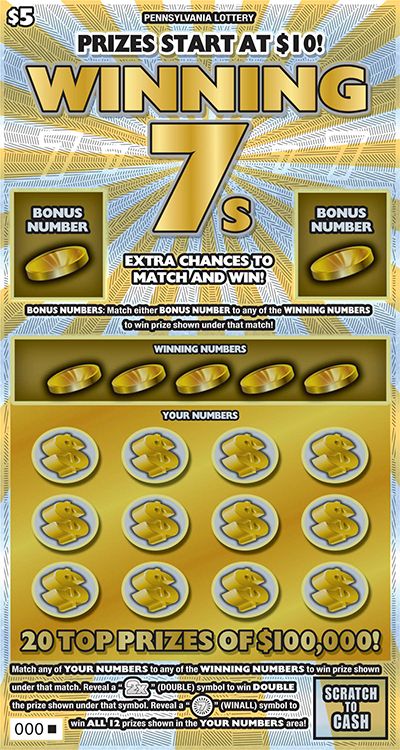 10.02.25 Winning 7s PA Scratchers - Complete Book