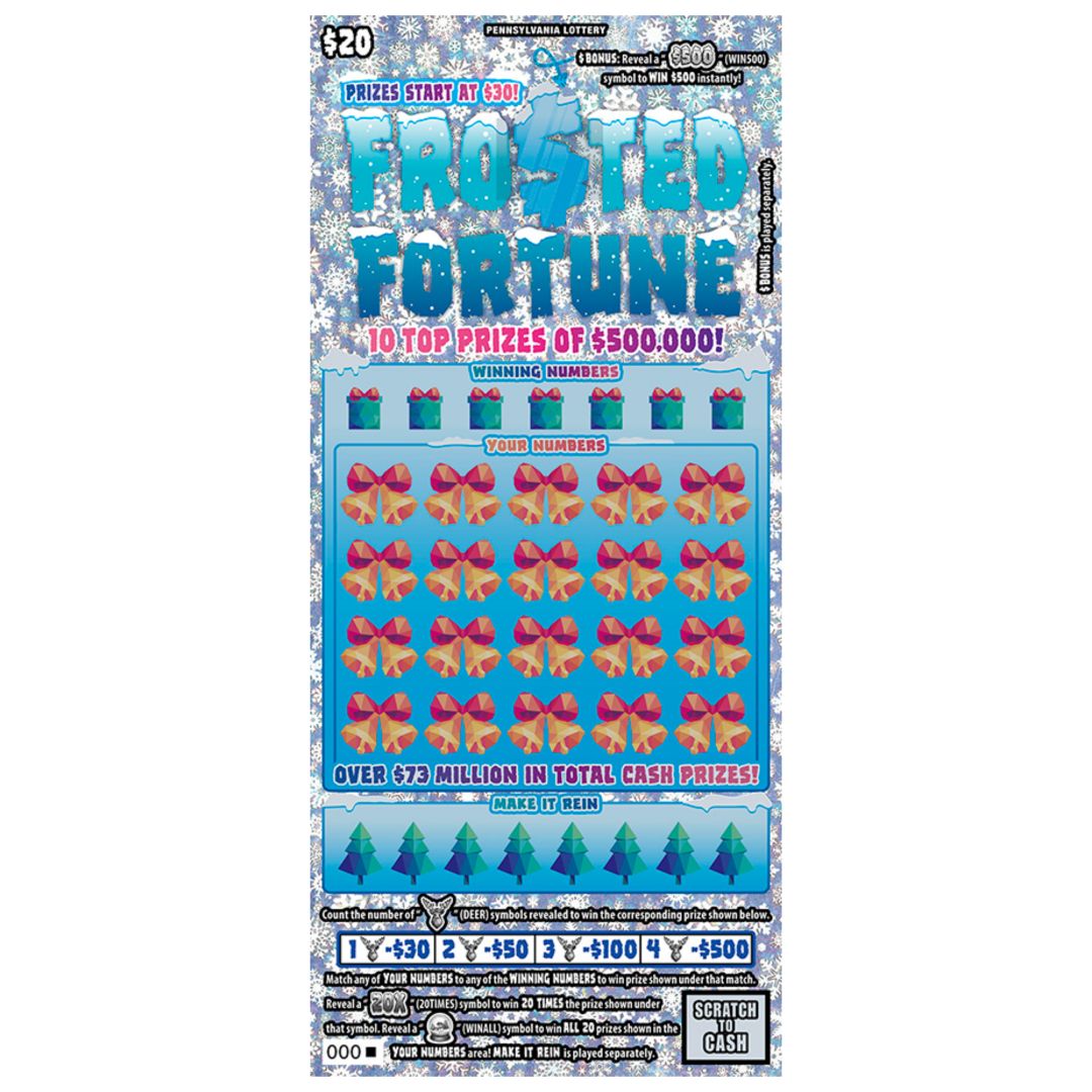 11.13.25 $300 in Fro$ted Fortune Scratch-Off Raffle! Tickets 015-029