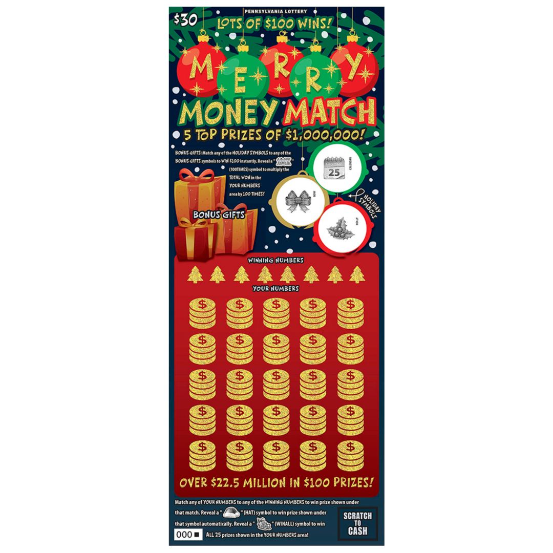 11.19.25 $300 in Merry Money Match Raffle! Tickets 010-019