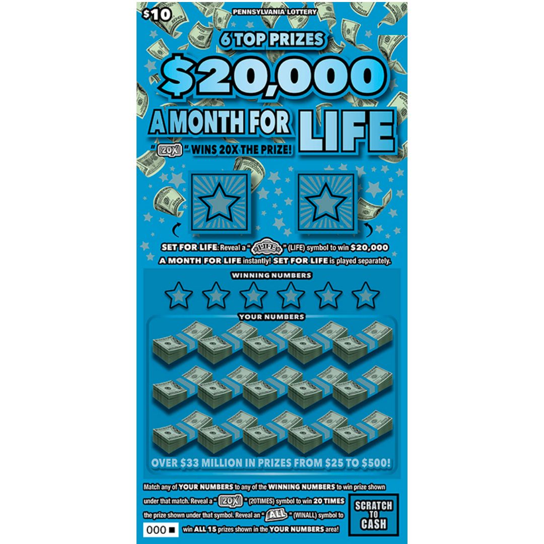 01.03.26 $200 in $20,000 a Month for Life Scratch-Off