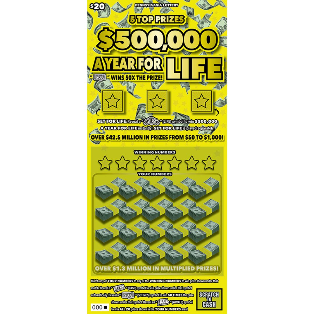 04.08.26 $300 in $500,000 a Year for Life Scratch-Off Tickets 000-014