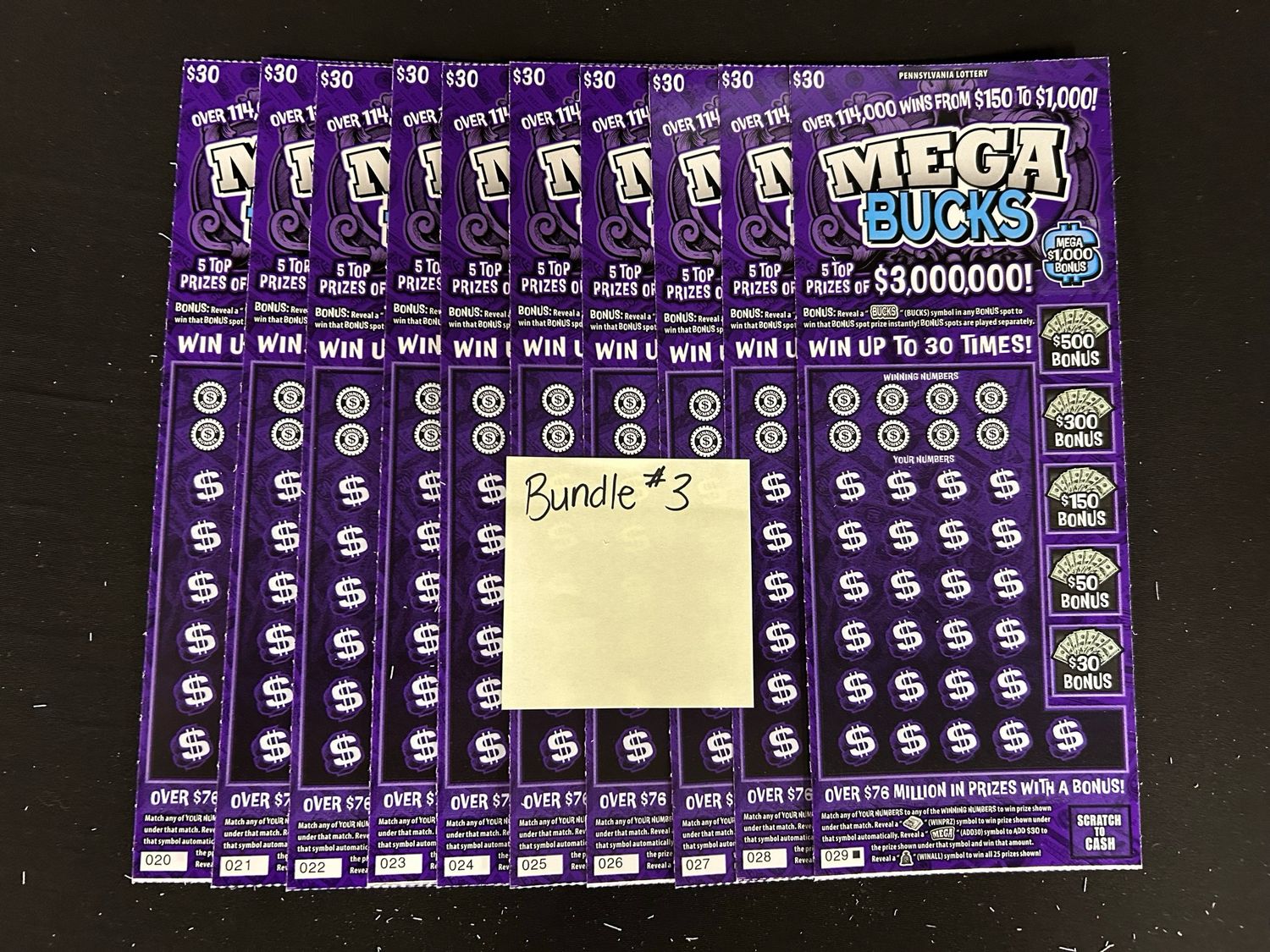 04.20.26 $300 in Mega Bucks​! Tickets 020-029