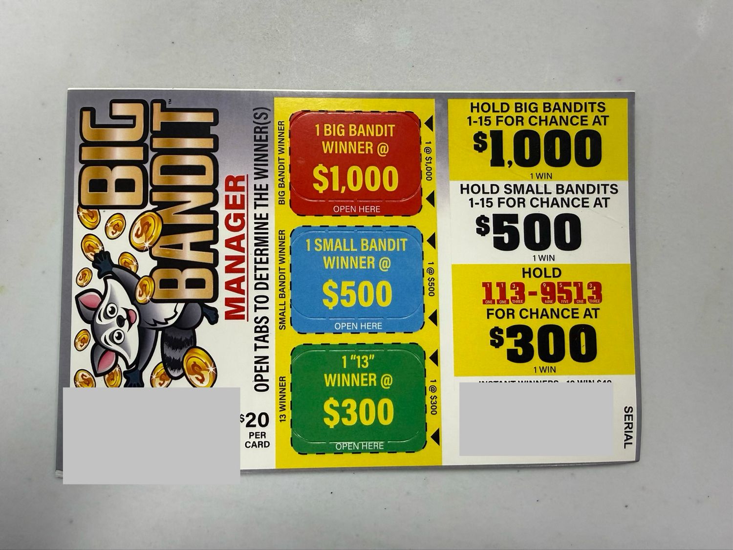 04.20.26 Big Bandit Pull Tab