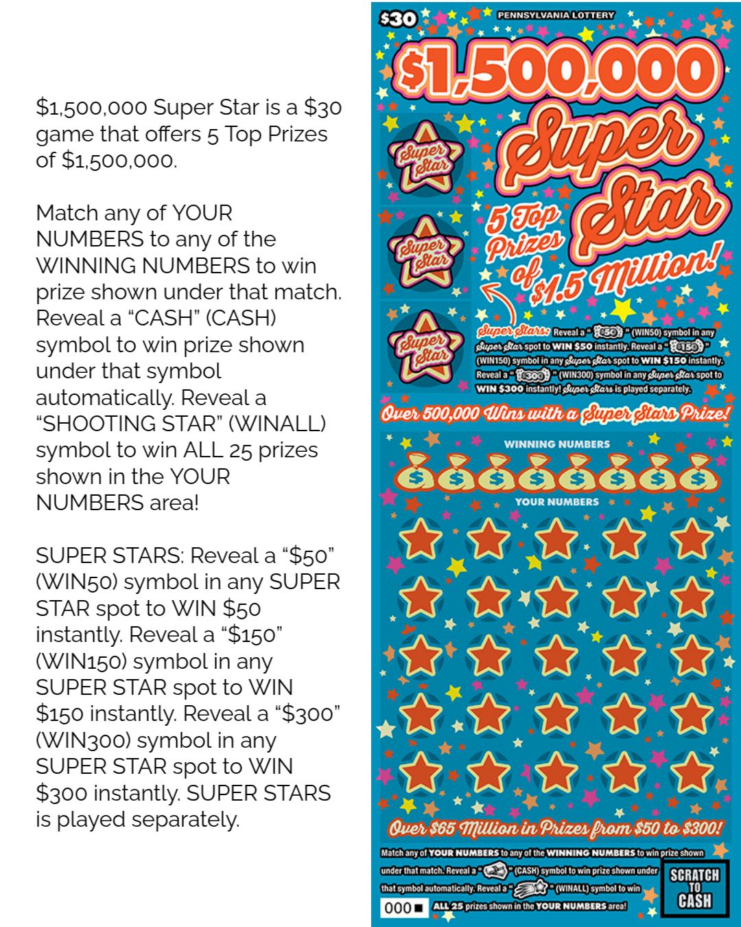 09.07.26 $300 Super Star Lottery Bundle Raffle Tickets 000-009