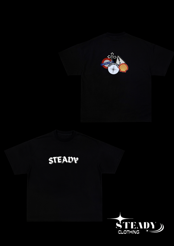 “Black Steady Logo Tee”
