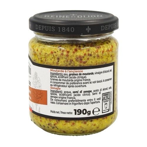 Moutarde à l’ancienne Reine de Dijon (190g)