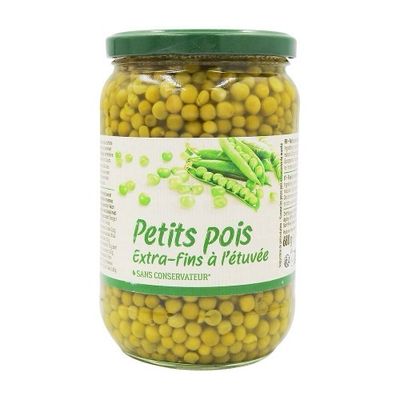 Petits pois extra-fins à l’étuvée (680g)