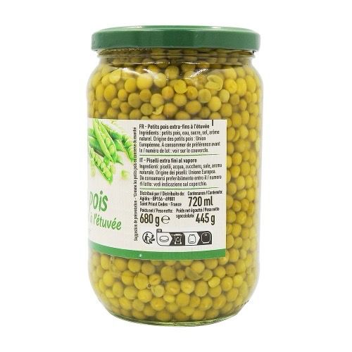 Petits pois extra-fins à l’étuvée (680g)