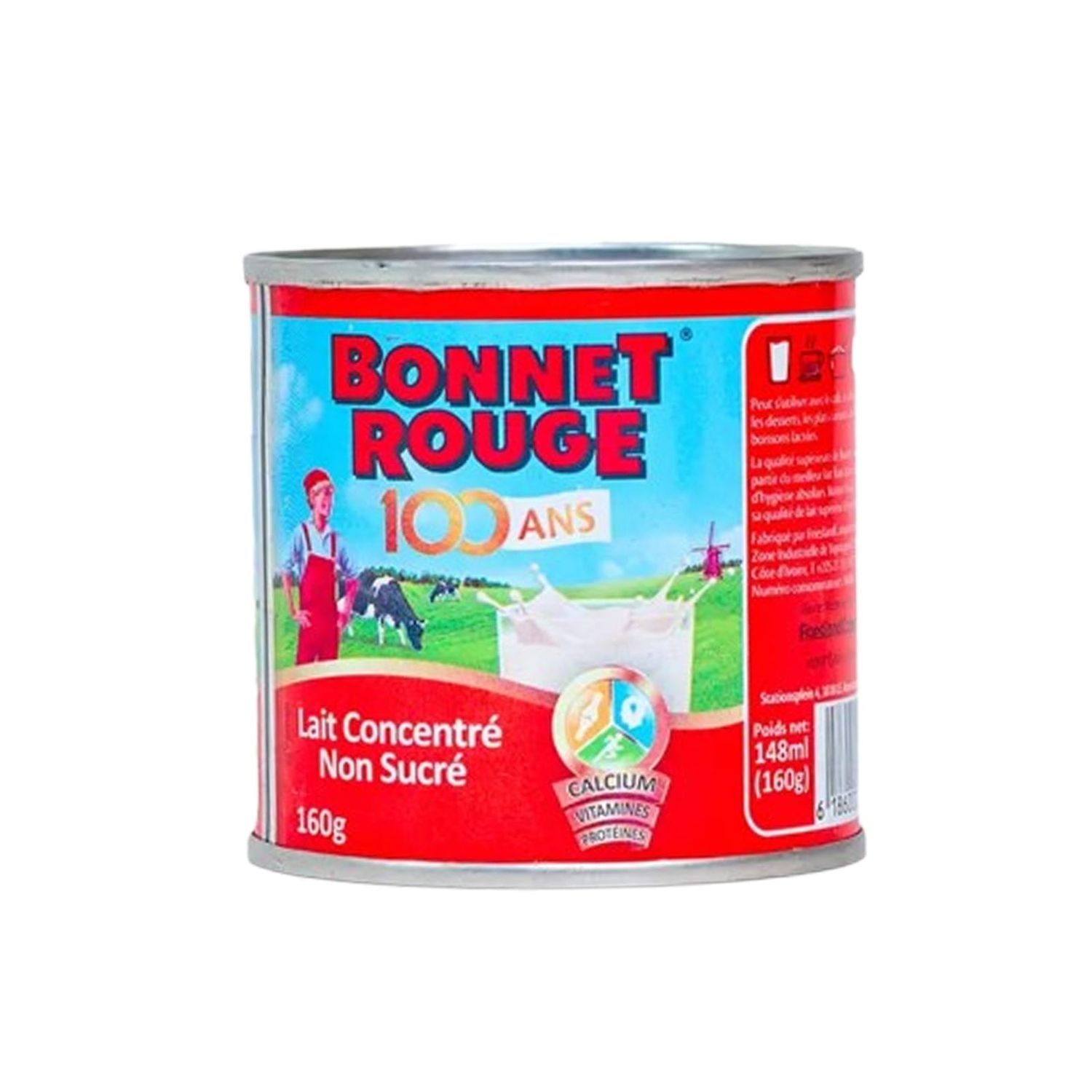 Bonnet rouge - Lait concentré non sucré 160g