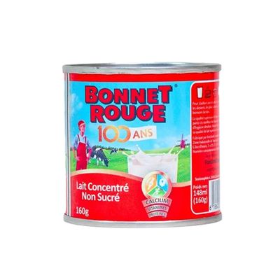 Bonnet rouge - Lait concentré non sucré 160g