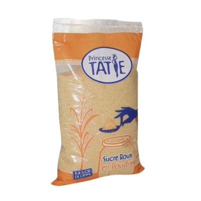Sucre en poudre roux Princesse Tatie 1KG