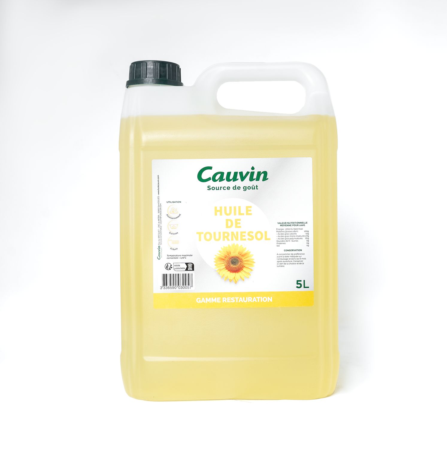 Huile de tournesol Cauvin carton de 20L