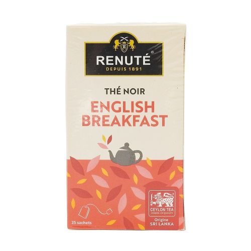 Thé noir English breakfast boîte 25 sachets Renuté