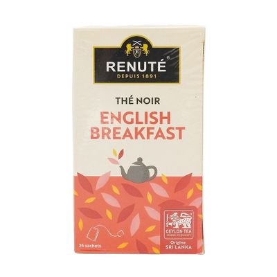 Thé noir English breakfast boîte 25 sachets Renuté