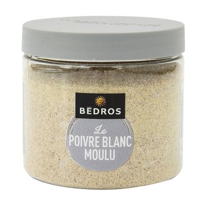 Aide culinaire Bédros - Poivre blanc moulu pot 100g
