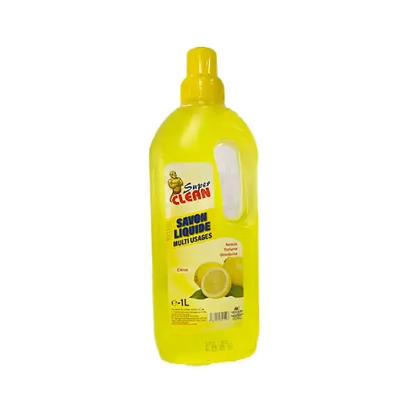 SUPER CLEAN - Savon liquide multi-usages au citron jaune 1L