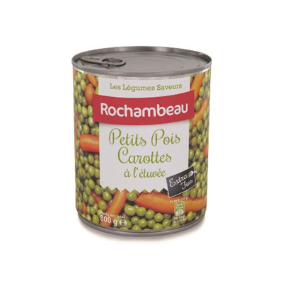 Petits pois carottes extra-fin - 800g Petits pois carottes extra-fin - 800g