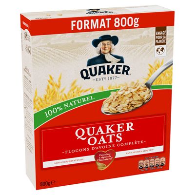 Quaker Céréales Oats Flocons d'Avoine Complète 800g