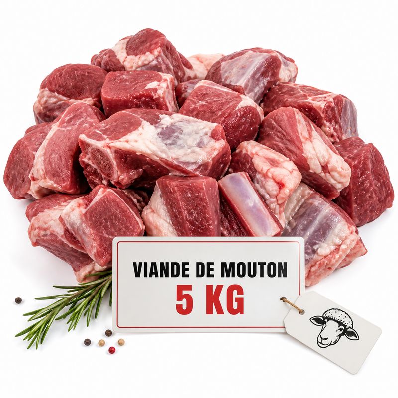 Viande de mouton - 5kg Viande de mouton - 5kg