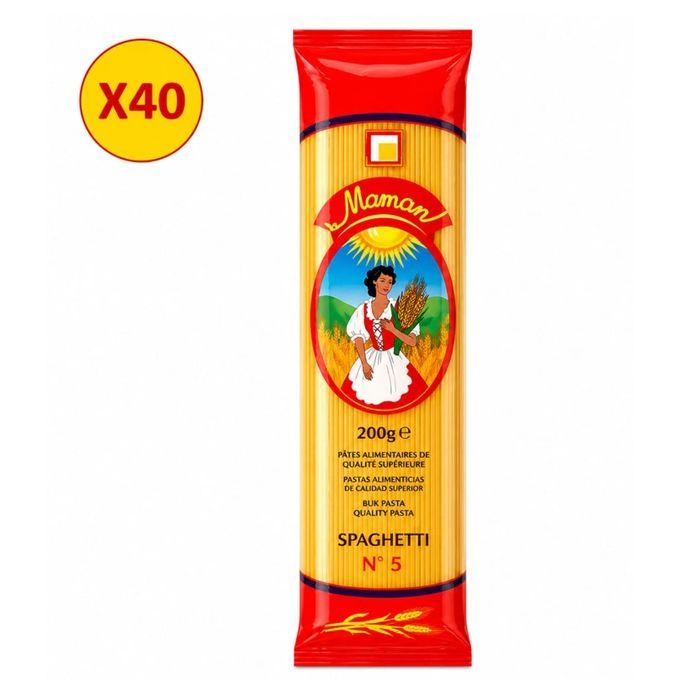 Spaghetti Maman - 40 paquets de 200g Spaghetti Maman - 40 paquets de 200g