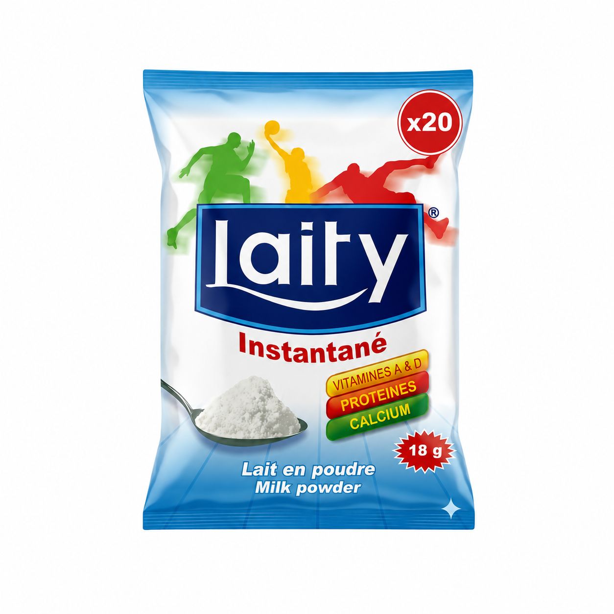 LAITY - Lait en poudre instantané: 20 sachets de 18g