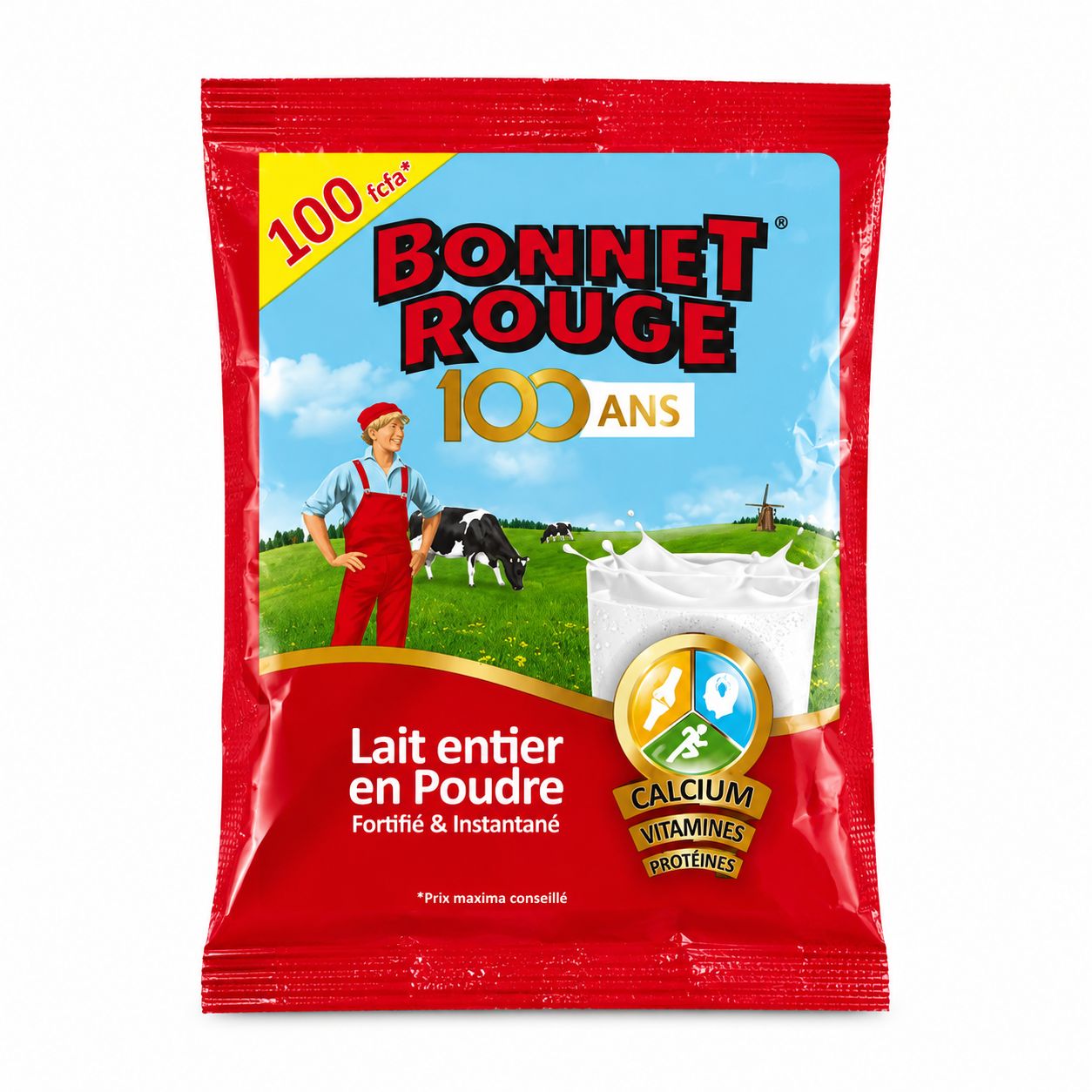 Bonnet rouge - Lait entier en poudre 100g Bonnet rouge - Lait entier en poudre 100g